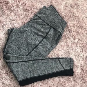 Active Leggings w/ Mesh details gray black